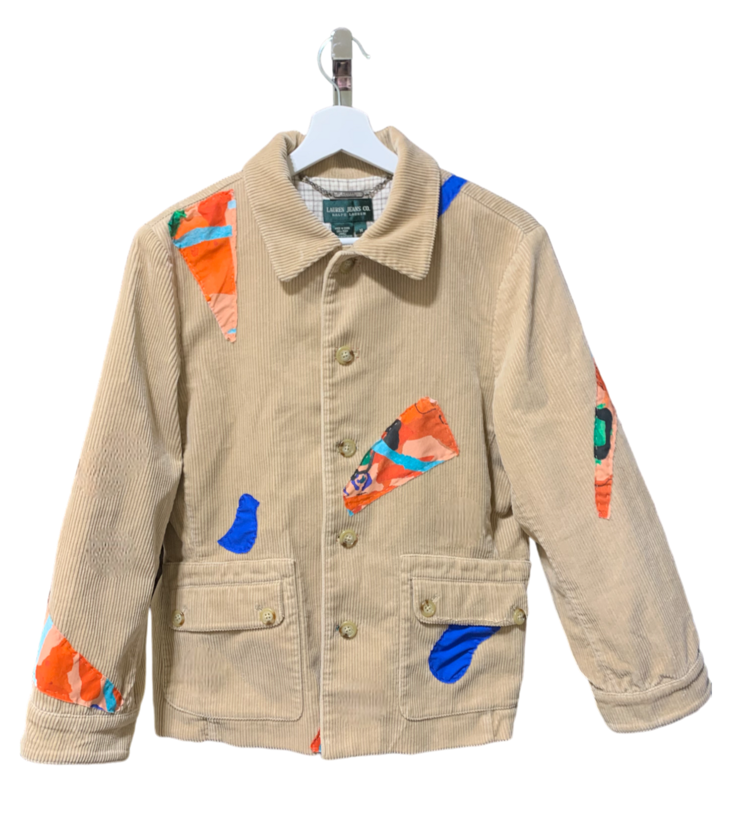 Corduroy Jacket with Hand Stitched Appliqué