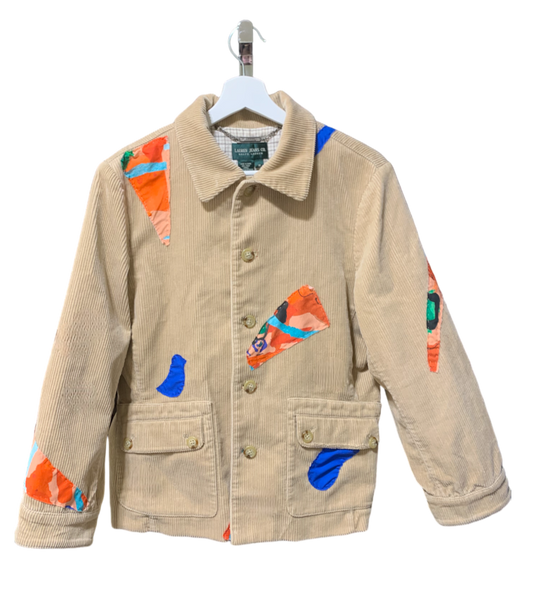 Corduroy Jacket with Hand Stitched Appliqué